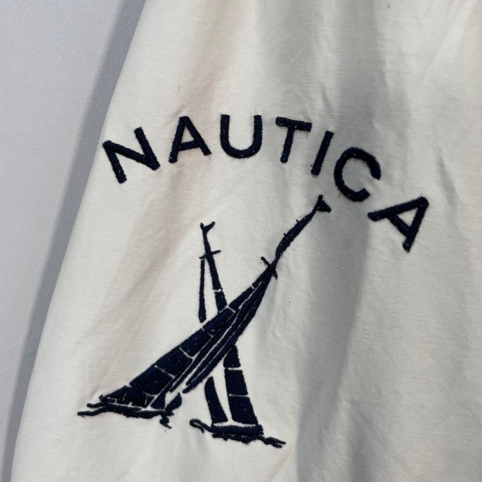 NAUTICA logo sailing jacket size M 配送C　ノーティカ　セーリングジャケット　刺繍ロゴ　ナイロン | Vintage.City 古着屋、古着コーデ情報を発信