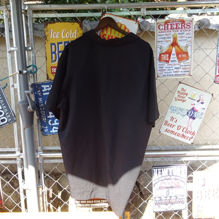 半袖シャツ 90s USA製 ブラック 音楽 モチーフ シングルステッチ 刺繡 10015 | Vintage.City 古着屋、古着コーデ情報を発信