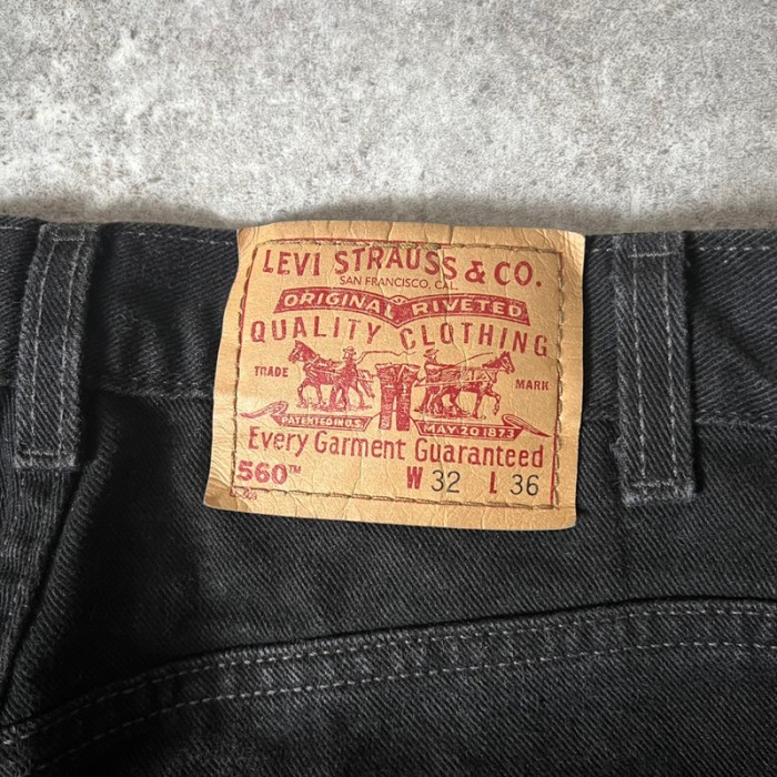 00s USA製 Levis 560 ブラック デニム パンツ 32 36 / 00年代 アメリカ製 リーバイス オールド ジーンズ ジーパン 黒 ルーズ | Vintage.City 빈티지숍, 빈티지 코디 정보