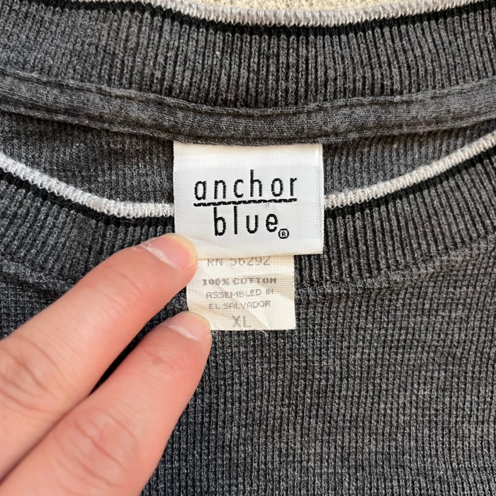 anchor blue long t-shirt/アンカーブルー　サスカチュワン　ラフライダーズ　ロングティーシャツ | Vintage.City 빈티지숍, 빈티지 코디 정보