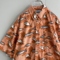 Columbia multi fish design shirt size M 配送C　コロンビア　魚　総柄デザインシャツ　秋刀魚　アロハ | Vintage.City Vintage Shops, Vintage Fashion Trends