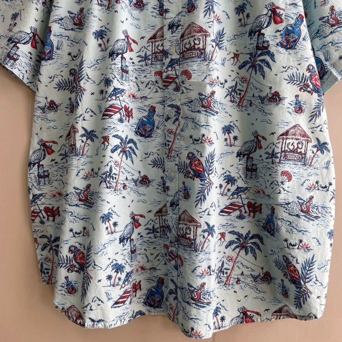 Columbia multi design shirt size XXL 配送C コロンビア　シーサイド　ボトルメール　オーバーサイズ　アロハ | Vintage.City 빈티지숍, 빈티지 코디 정보