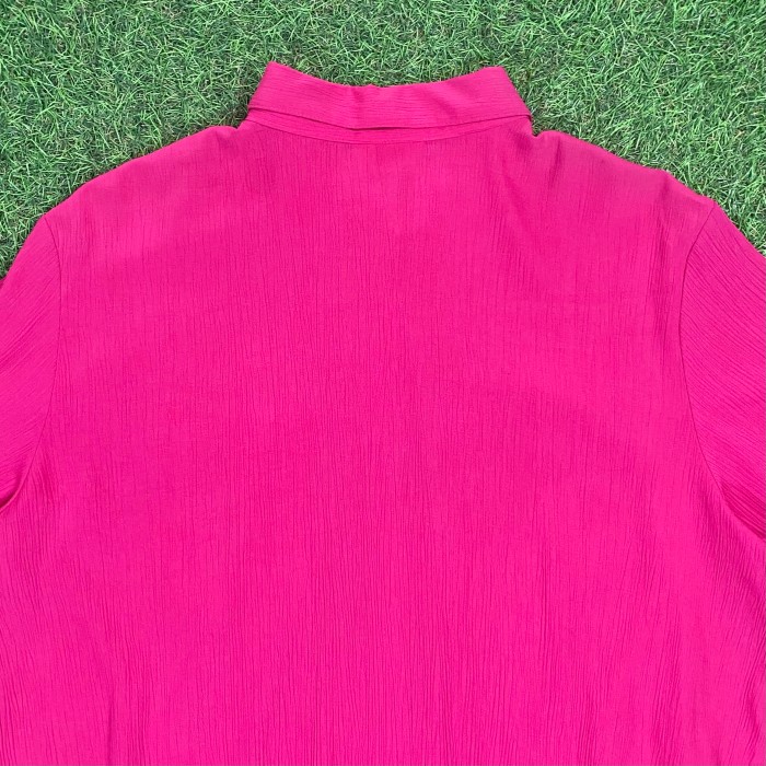 【Lady's】90s ピンク デザイン シャツ / Vinatage ヴィンテージ 半袖シャツ ブラウス バブル バブリー | Vintage.City 古着屋、古着コーデ情報を発信