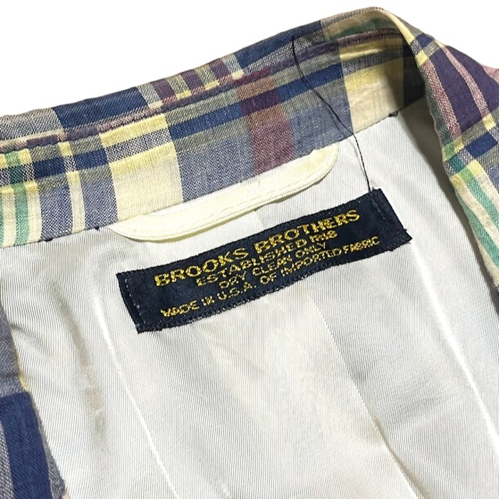 【Brooks Brothers】マドラスチェックコットンテーラードジャケット MADE IN USA | Vintage.City 古着屋、古着コーデ情報を発信