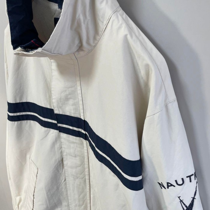 NAUTICA logo sailing jacket size M 配送C　ノーティカ　セーリングジャケット　刺繍ロゴ　ナイロン | Vintage.City 古着屋、古着コーデ情報を発信
