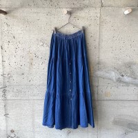 denim tiered flare skirt | Vintage.City 古着屋、古着コーデ情報を発信
