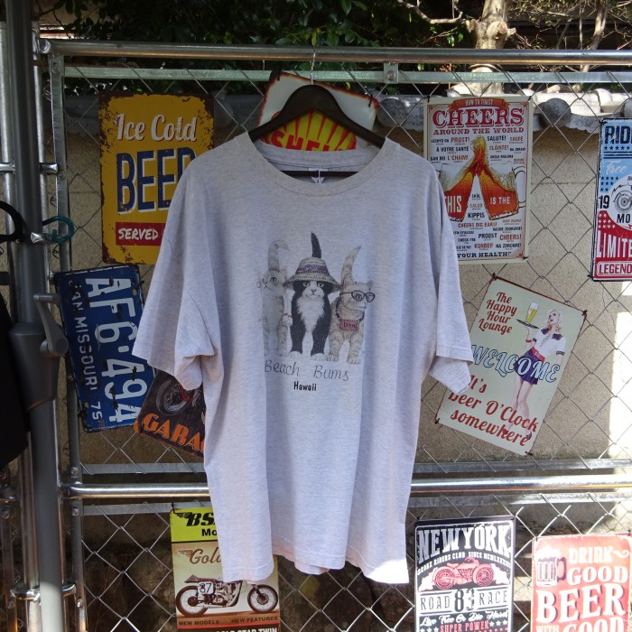 アルスタイルアパレル Tシャツ XL グレー キャット イラスト 両面ブリント 10013 | Vintage.City 古着屋、古着コーデ情報を発信