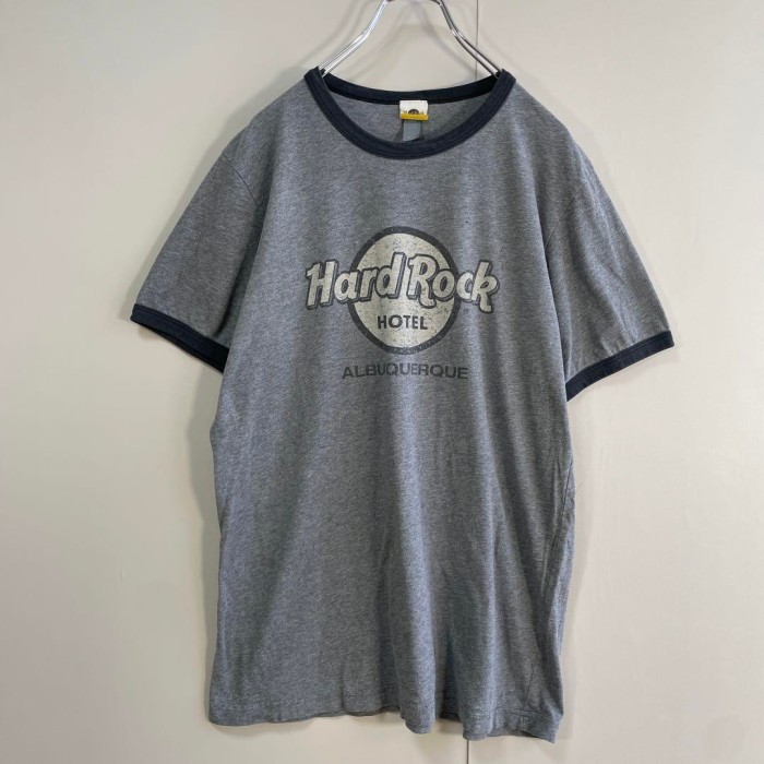Hard Rock HOTEL big logo ringer T-shirt size L 配送C　ハードロック　ホテル　ビッグロゴリンガーTシャツ | Vintage.City 빈티지숍, 빈티지 코디 정보