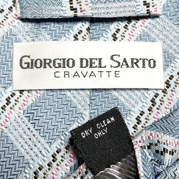 GIORGIO DEL SARTO レジメンタルストライプチェック柄ハンドメイドシルクネクタイ ライトブルー | Vintage.City Vintage Shops, Vintage Fashion Trends
