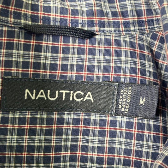 古着 NAUTICA シャツ 半袖 チェック ワンポイント ネイビー M 034 | Vintage.City 古着屋、古着コーデ情報を発信