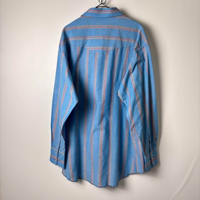 90s ラングラー シャツ 長袖 ストライプ ウエスタンシャツ ブルー XL | Vintage.City 古着屋、古着コーデ情報を発信