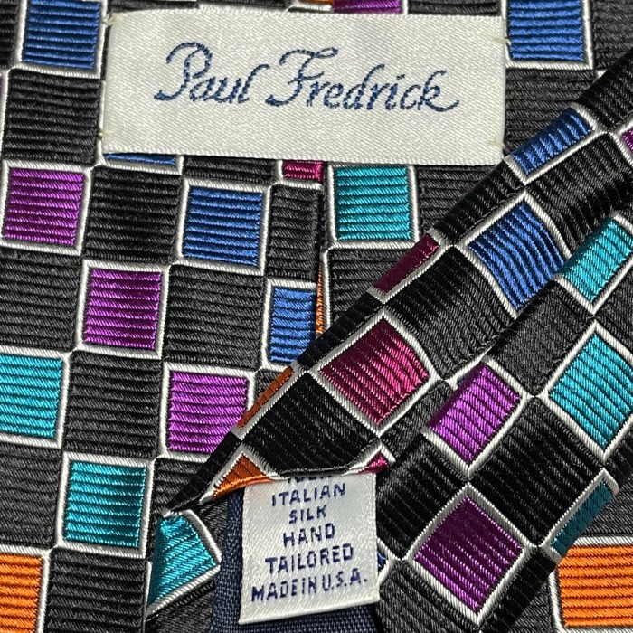 MADE IN USA製 Paul Fredrick HAND TAILORED ブロック柄シルクネクタイ マルチカラー | Vintage.City Vintage Shops, Vintage Fashion Trends