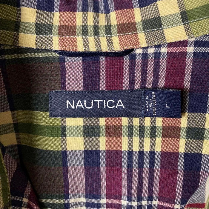 古着 00s NAUTICA シャツ 半袖 チェック マドラス L 054 | Vintage.City 古着屋、古着コーデ情報を発信