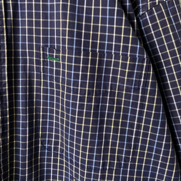 90s トミーヒルフィガー 旧ロゴ シャツ 半袖 チェック ネイビー M 074 | Vintage.City 古着屋、古着コーデ情報を発信
