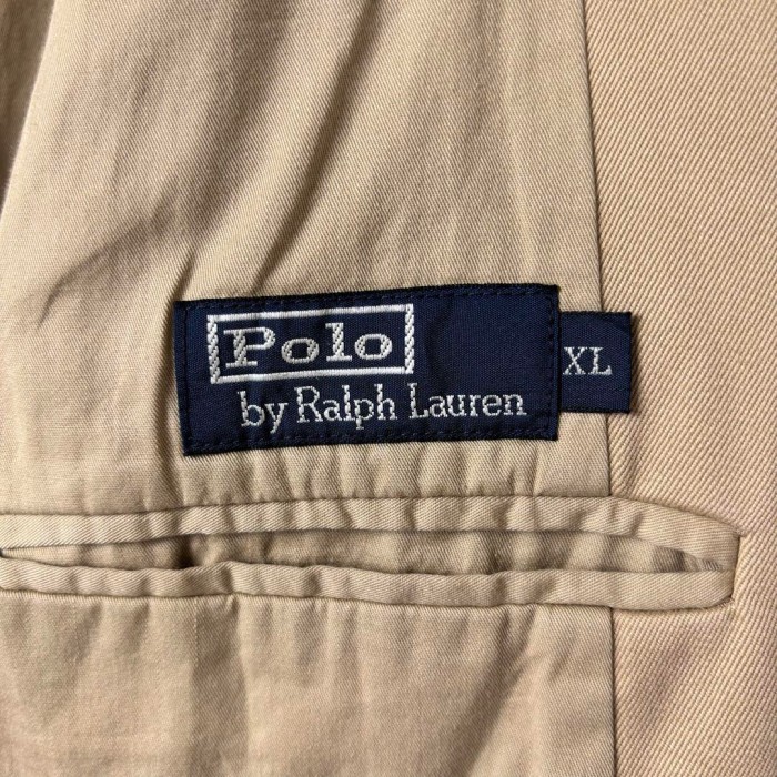 90s ラルフローレン テーラードジャケット コットン ベージュ XL 054 | Vintage.City 古着屋、古着コーデ情報を発信