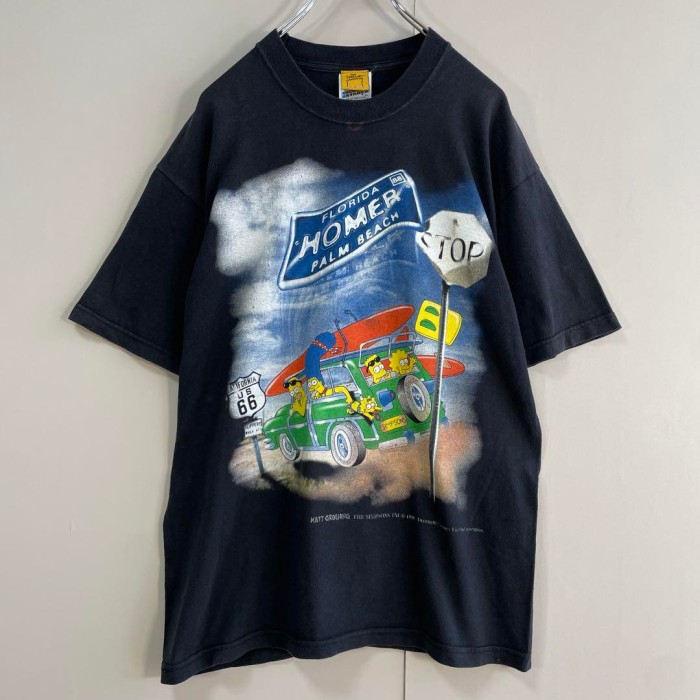 FRUIT OF THE ROOM THE SIMPSONS big logo print T-shirt size M 配送C　シンプソンズ　コピーライト 1999年　アメコミ | Vintage.City 빈티지숍, 빈티지 코디 정보