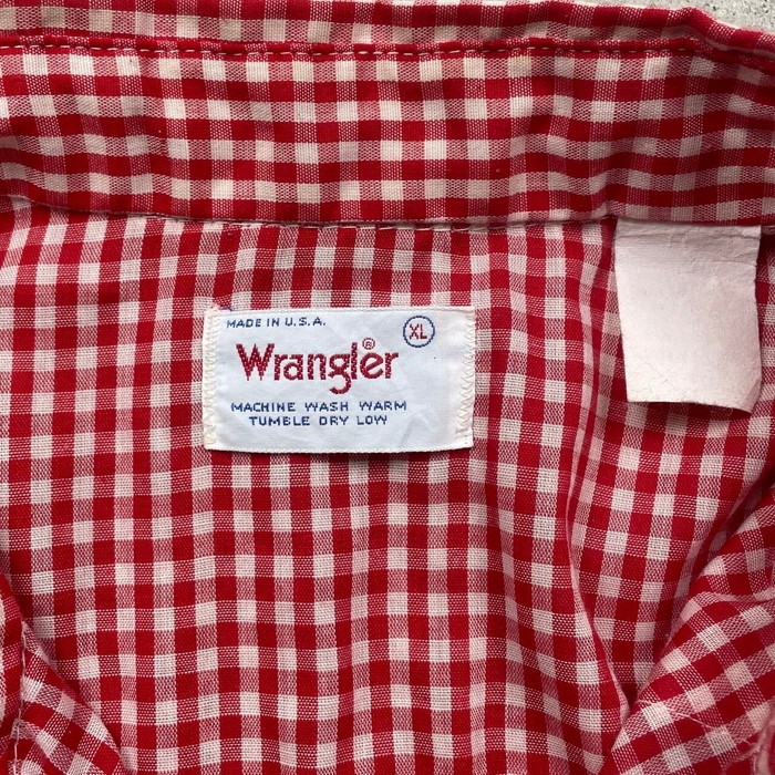 70年代 USA製 Wrangler ラングラー ギンガムチェックシャツ ウエスタンシャツ メンズXL | Vintage.City 古着屋、古着コーデ情報を発信