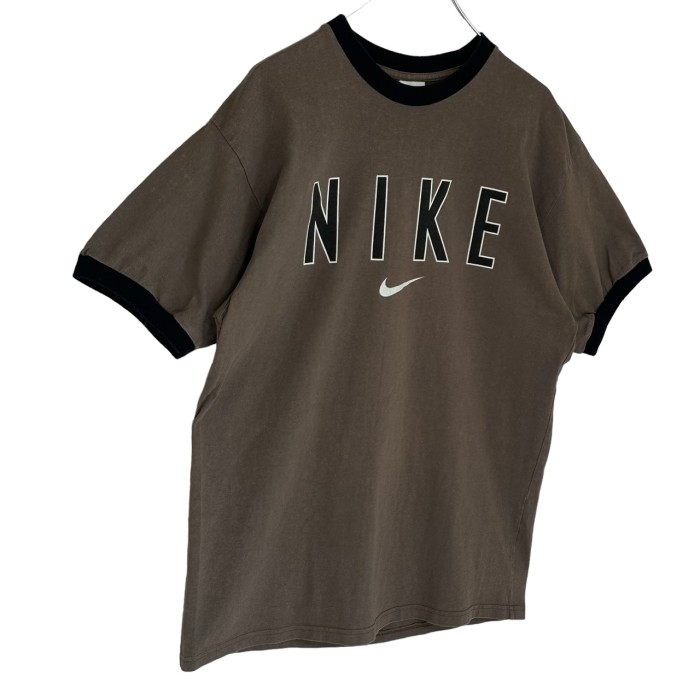 NIKE ナイキ Tシャツ リンガーT センターロゴ プリント 白タグ 90s