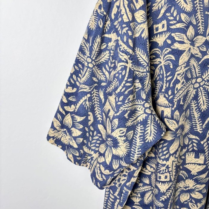 LLBean アロハシャツ 半袖 オープンカラー 開襟 総柄 レーヨン L | Vintage.City 古着屋、古着コーデ情報を発信