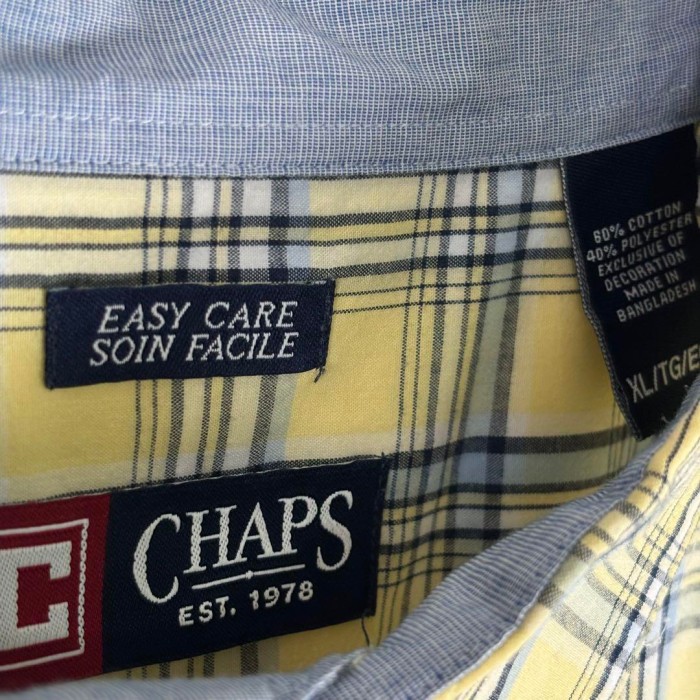古着 90s CHAPS ラルフローレン シャツ 半袖 チェック イエロー XL | Vintage.City 古着屋、古着コーデ情報を発信