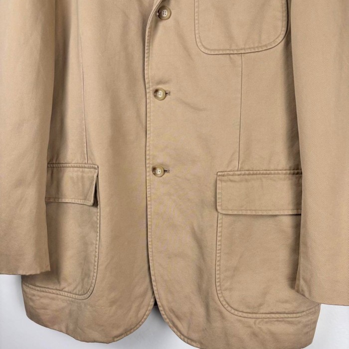 90s ラルフローレン テーラードジャケット コットン ベージュ XL 054 | Vintage.City 古着屋、古着コーデ情報を発信