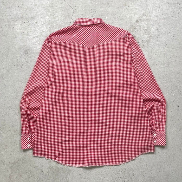 70年代 USA製 Wrangler ラングラー ギンガムチェックシャツ ウエスタンシャツ メンズXL | Vintage.City 빈티지숍, 빈티지 코디 정보