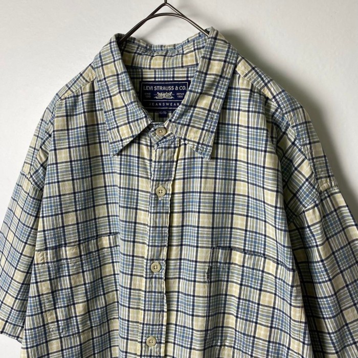 90s Levi's リーバイス シャツ 半袖 チェック ブルー イエロー XL | Vintage.City 古着屋、古着コーデ情報を発信