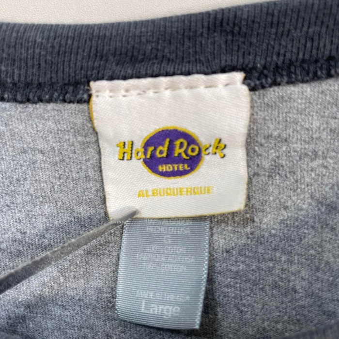 Hard Rock HOTEL big logo ringer T-shirt size L 配送C　ハードロック　ホテル　ビッグロゴリンガーTシャツ | Vintage.City 古着屋、古着コーデ情報を発信