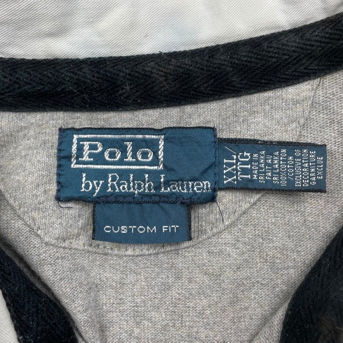 90年代 Polo by Ralph Lauren ポロバイラルフローレン CUSTOM FIT 長袖 ポロシャツ ラガーシャツ ビッグポニー ナンバリング メンズ2XL | Vintage.City 古着屋、古着コーデ情報を発信