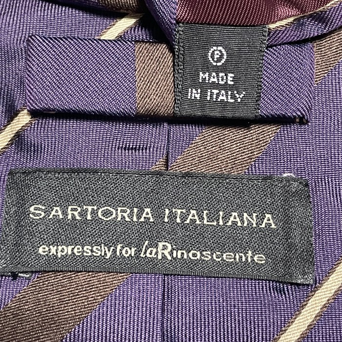 MADE IN ITALY製 SARTORIA ITALIANA expressly for la Rinascente レジメンタルストライプシルクネクタイ パープル | Vintage.City Vintage Shops, Vintage Fashion Trends