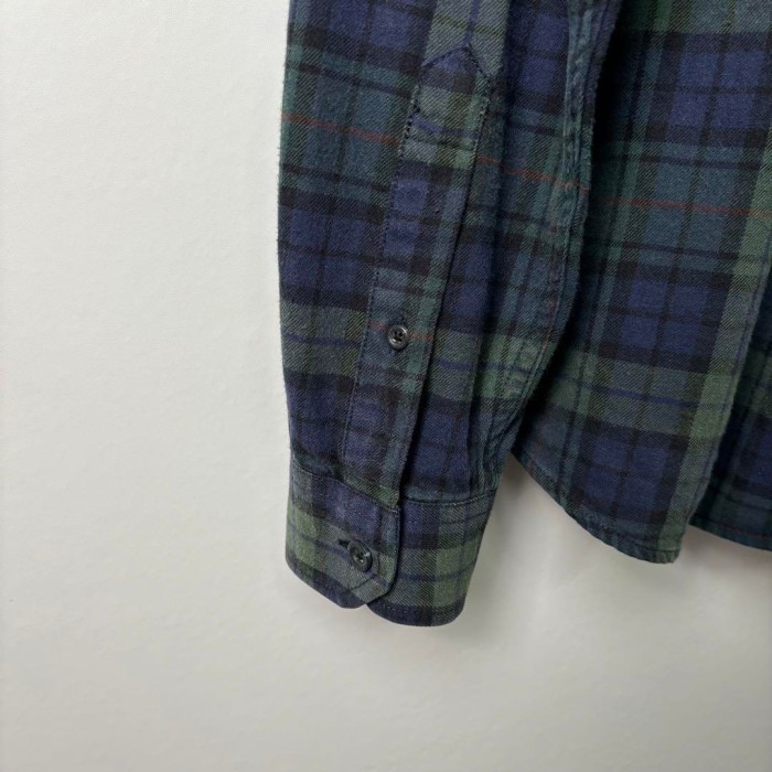 エディーバウアー シャツ 長袖 ネルシャツ チェック ブラックウォッチ 緑紺 M | Vintage.City 古着屋、古着コーデ情報を発信