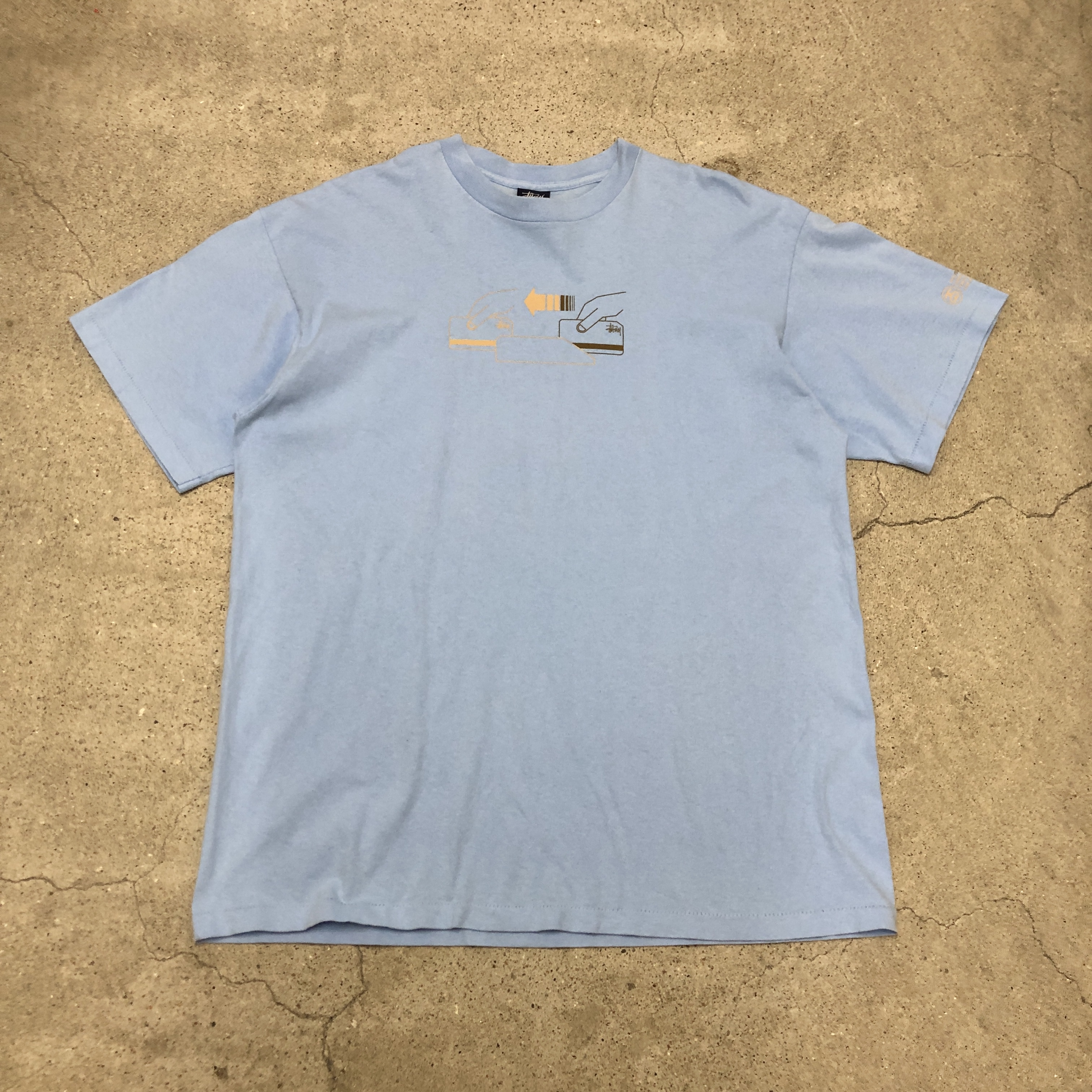 00s OLD STUSSY/Card print Tee/USA製/紺タグ/XL/カードプリント/T ...