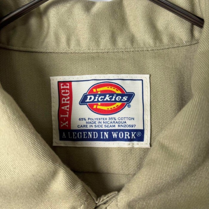 USA古着 Dickies ワークシャツ 半袖シャツ ベージュ カーキ XL | Vintage.City 빈티지숍, 빈티지 코디 정보