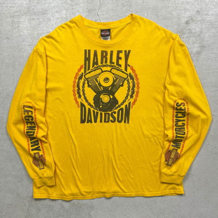 Harley-Davidson ハーレーダビッドソン 両面プリント ロングTシャツ 