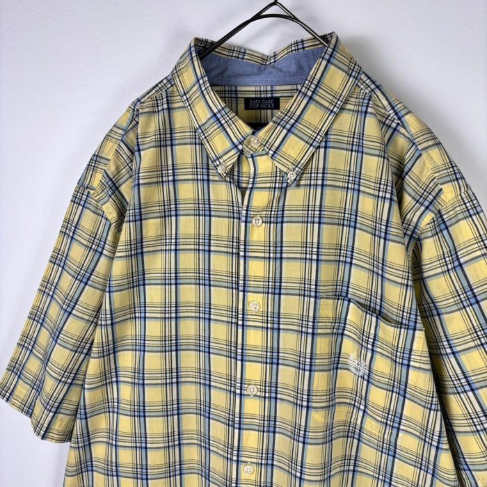 古着 90s CHAPS ラルフローレン シャツ 半袖 チェック イエロー XL | Vintage.City 古着屋、古着コーデ情報を発信
