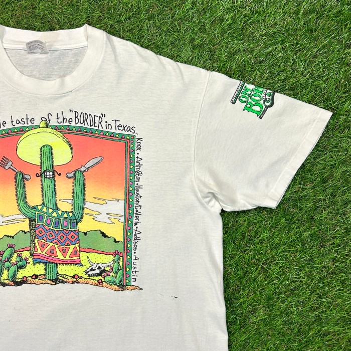 【Men's】90s ON THE BORDER CAFE 半袖 Tシャツ / Made In USA Vintage ヴィンテージ 古着 ティーシャツ T-Shirts サボテン ウエスタン | Vintage.City 古着屋、古着コーデ情報を発信
