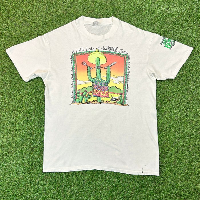 【Men's】90s ON THE BORDER CAFE 半袖 Tシャツ / Made In USA Vintage ヴィンテージ 古着 ティーシャツ T-Shirts サボテン ウエスタン | Vintage.City 빈티지숍, 빈티지 코디 정보