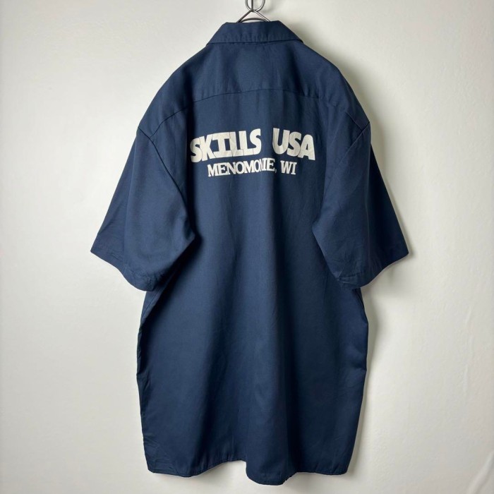 USA古着 ディッキーズ 企業ロゴ バックロゴ ワークシャツ 半袖 ネイビー L | Vintage.City 古着屋、古着コーデ情報を発信