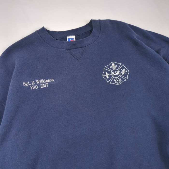 希少 90s ラッセルアスレチック 前Vガゼット アメリカ製スウェット XXXL RUSSELL ATHLETIC Sweatshirt Made In USA | Vintage.City 빈티지숍, 빈티지 코디 정보