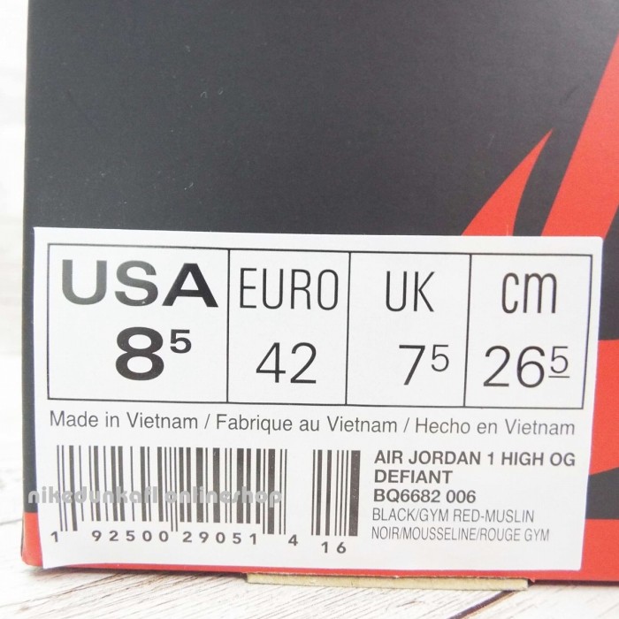 【本物保証】BQ6682-006　未使用 2019年製 Nike Air Jordan 1 Retro High OG Couture US8.5(26.5cm) ナイキ エアジョーダン1 レトロ ハイ OG クチュール ナイキジャパン黒タグつき | Vintage.City 古着屋、古着コーデ情報を発信