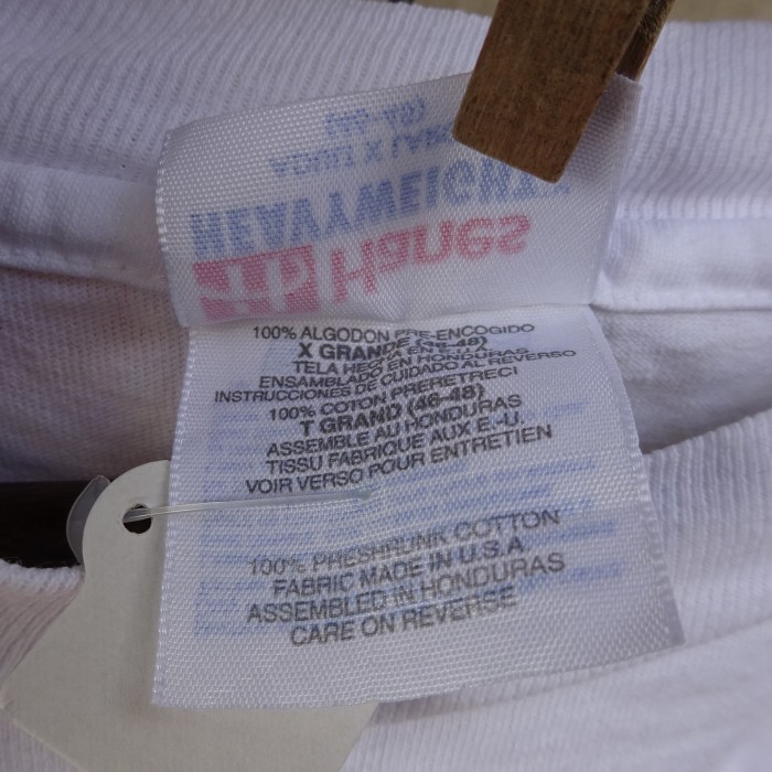 ヘインズ Tシャツ 90s USA製 ホワイト ブル― バックプリント イラスト 10022 | Vintage.City 古着屋、古着コーデ情報を発信