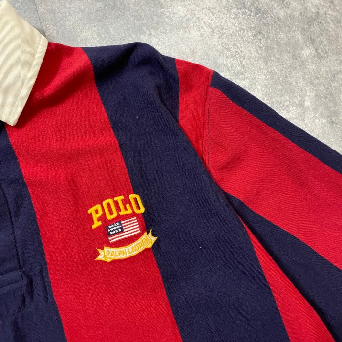 ポロラルフローレン　刺繍ワンポイント　ストライプ　ラガーシャツ | Vintage.City 빈티지숍, 빈티지 코디 정보