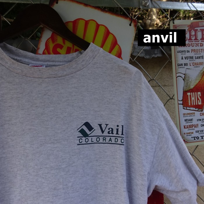 アンビル USA製 半袖Tシャツ 90s シングルステッチ グレー XL ロゴ 10019 | Vintage.City 빈티지숍, 빈티지 코디 정보