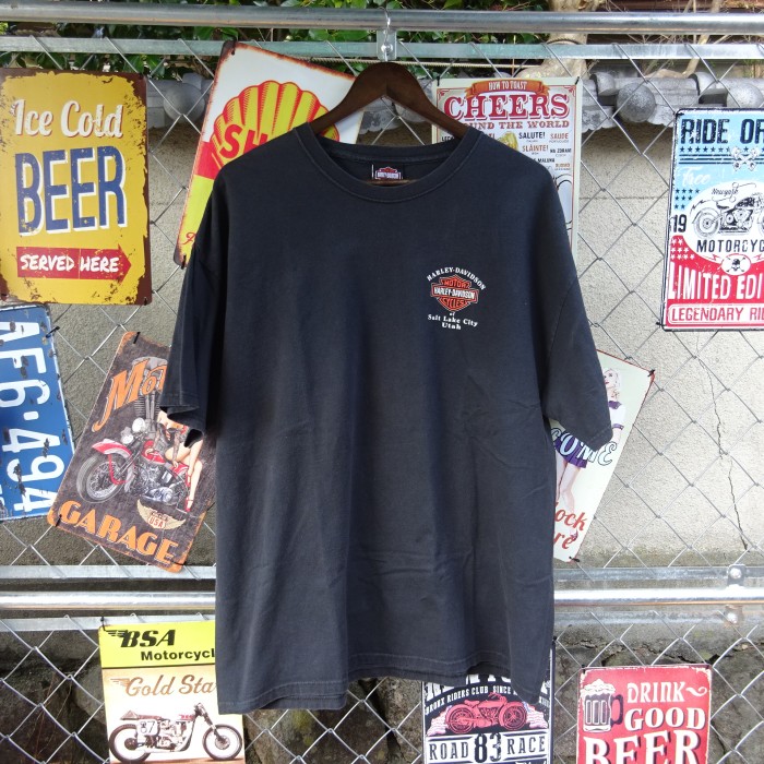 ハーレーダビットソン Tシャツ XL ブラック バックプリント ポイントロゴ 黒 10024 | Vintage.City 빈티지숍, 빈티지 코디 정보