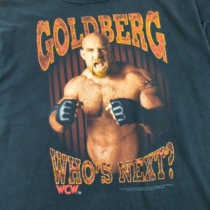 90s WCW ゴールドバーグ ヴィンテージTシャツ プロレス WWF WWE GOLDBERG TULTEX Vintage T Shirt | Vintage.City 古着屋、古着コーデ情報を発信