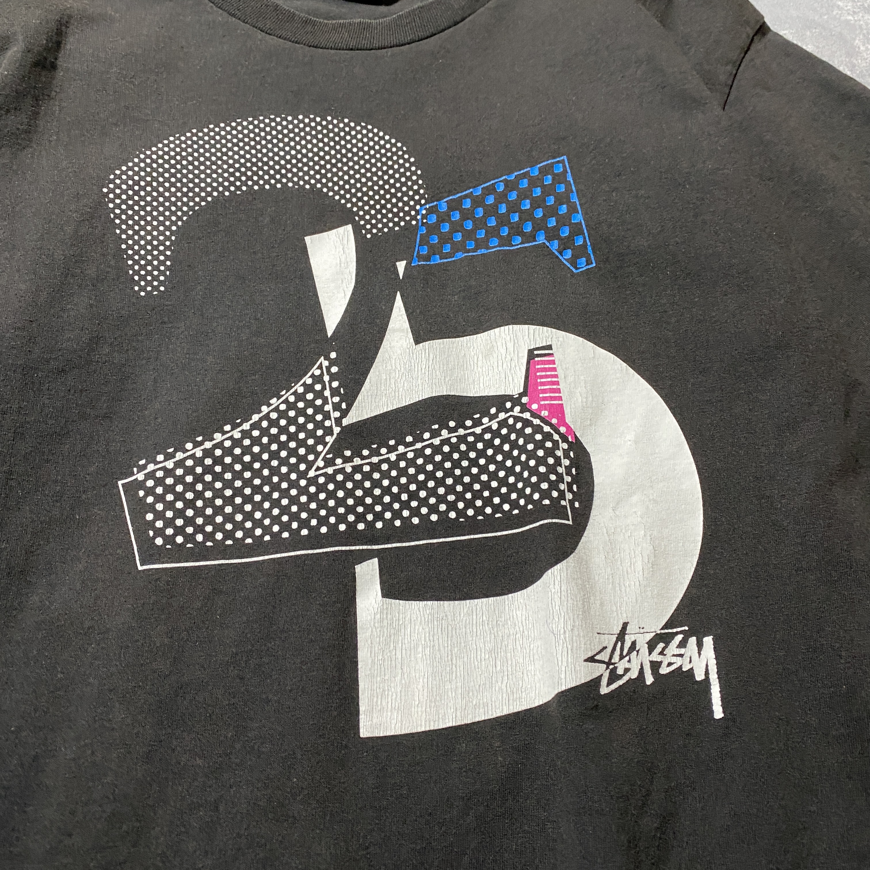 00's stussy ステューシー 25周年 プリントロゴ Tシャツ | Vintage.City