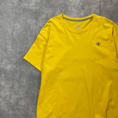【XLサイズ】90's　チャンピオン　刺繍ワンポイント　イエロー　Tシャツ | Vintage.City 古着屋、古着コーデ情報を発信