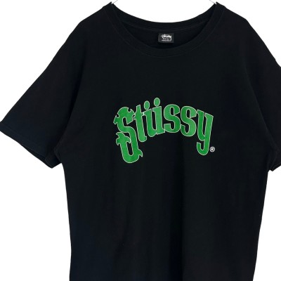 stussy ステューシー Tシャツ L センターロゴ プリントロゴ アーチロゴ 