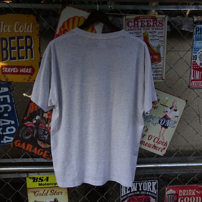 ホワイトグレー 90s Tシャツ グリーン duck イラスト ビッグプリント 10023 | Vintage.City 古着屋、古着コーデ情報を発信