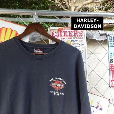 ハーレーダビットソン Tシャツ XL ブラック バックプリント ポイントロゴ 黒 10024 | Vintage.City 古着屋、古着コーデ情報を発信
